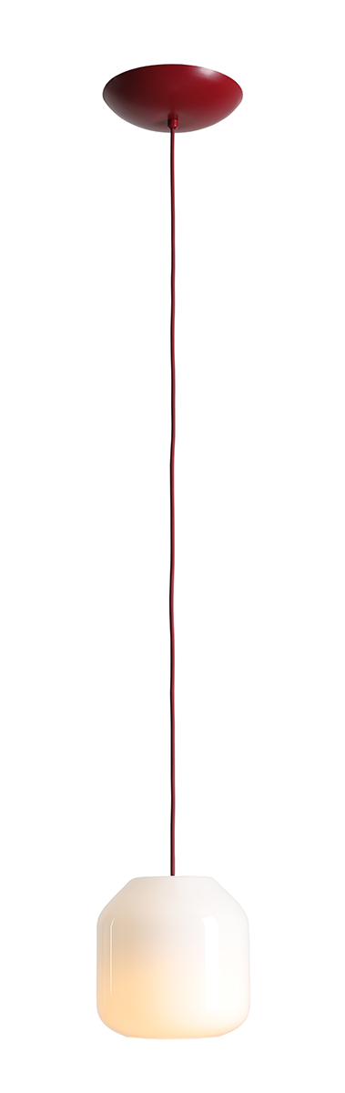 Lampa wisząca minimalistyczna Aldex FLASK S 8500G15_S biała / bordowa 1×E14