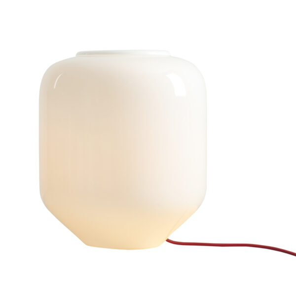 Lampa stołowa minimalistyczna Aldex FLASK L 8500B15_L biała / bordowa 1×E27