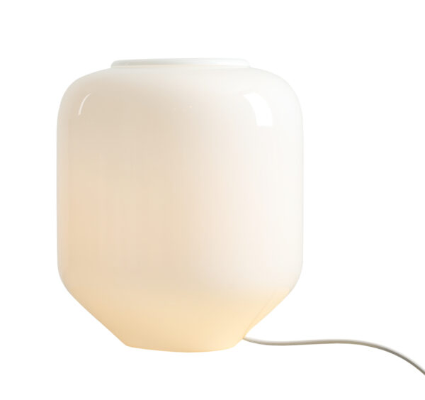 Lampa stołowa minimalistyczna Aldex FLASK L 8500B20_L biała / jasnokremowa 1×E27