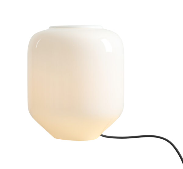 Lampa stołowa minimalistyczna Aldex FLASK L 8500B1_L biała / czarna 1×E27