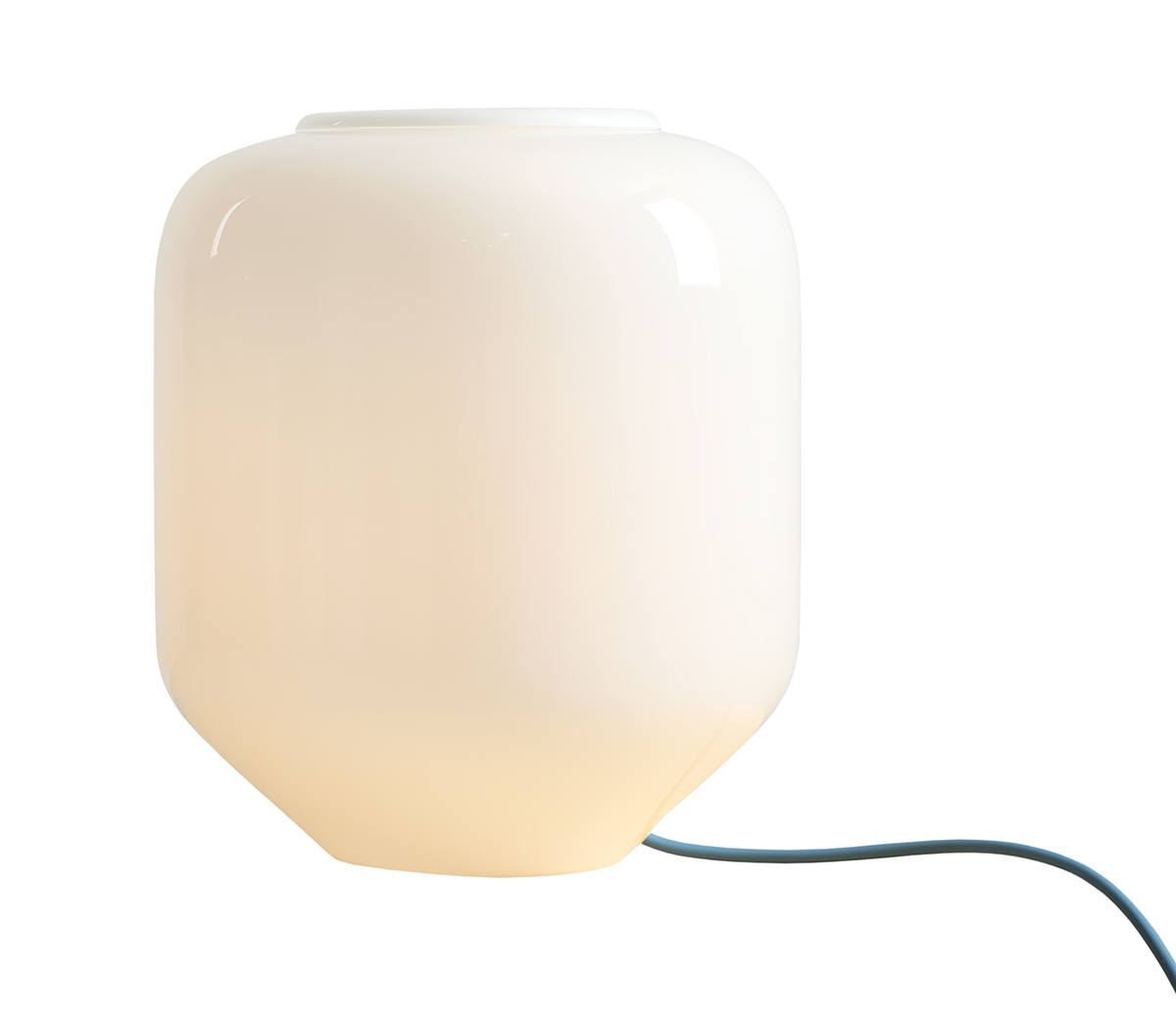 Lampa stołowa minimalistyczna Aldex FLASK L 8500B31_L biała / szafirowa 1×E27