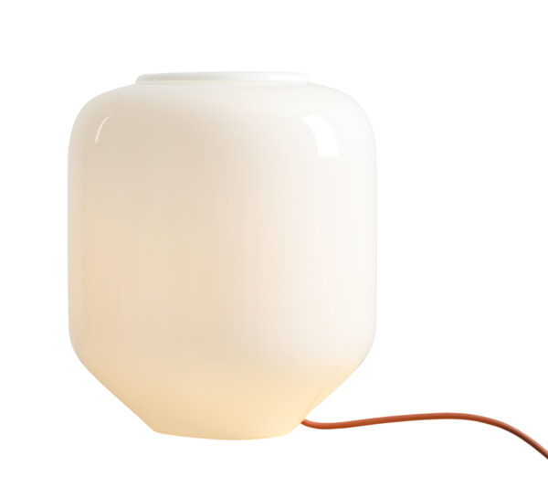 Lampa stołowa minimalistyczna Aldex FLASK L 8500B24_L biała / ceglana 1×E27