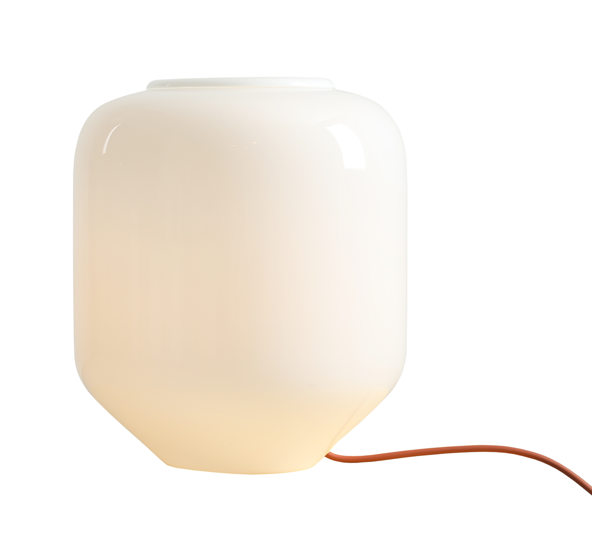 Lampa stołowa minimalistyczna Aldex FLASK L 8500B24_L biała / ceglana 1×E27