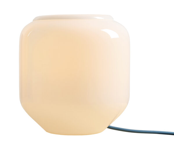 Lampa stołowa minimalistyczna Aldex FLASK S 8500B31_S biała / szafirowa 1×E14