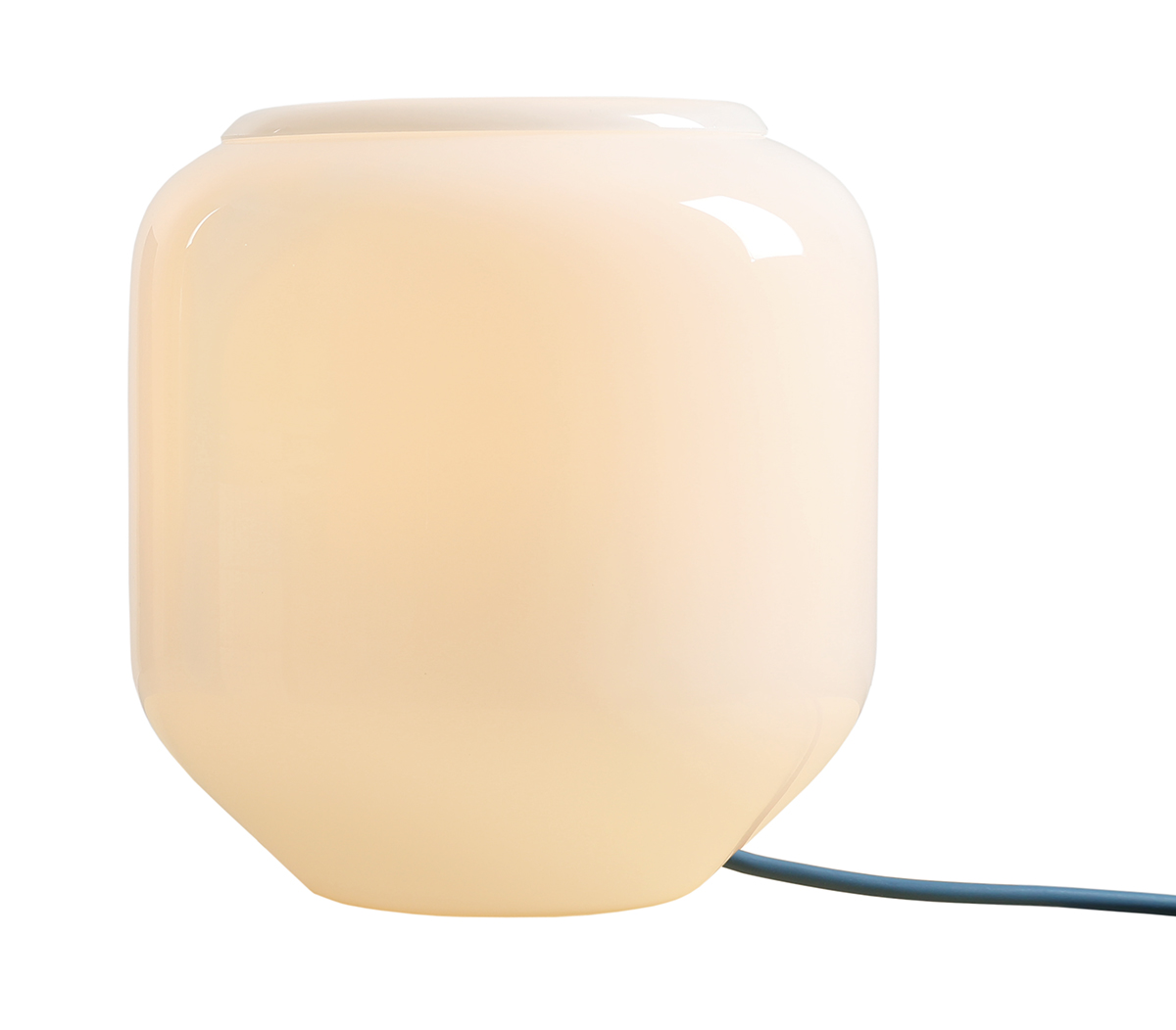 Lampa stołowa minimalistyczna Aldex FLASK S 8500B31_S biała / szafirowa 1×E14