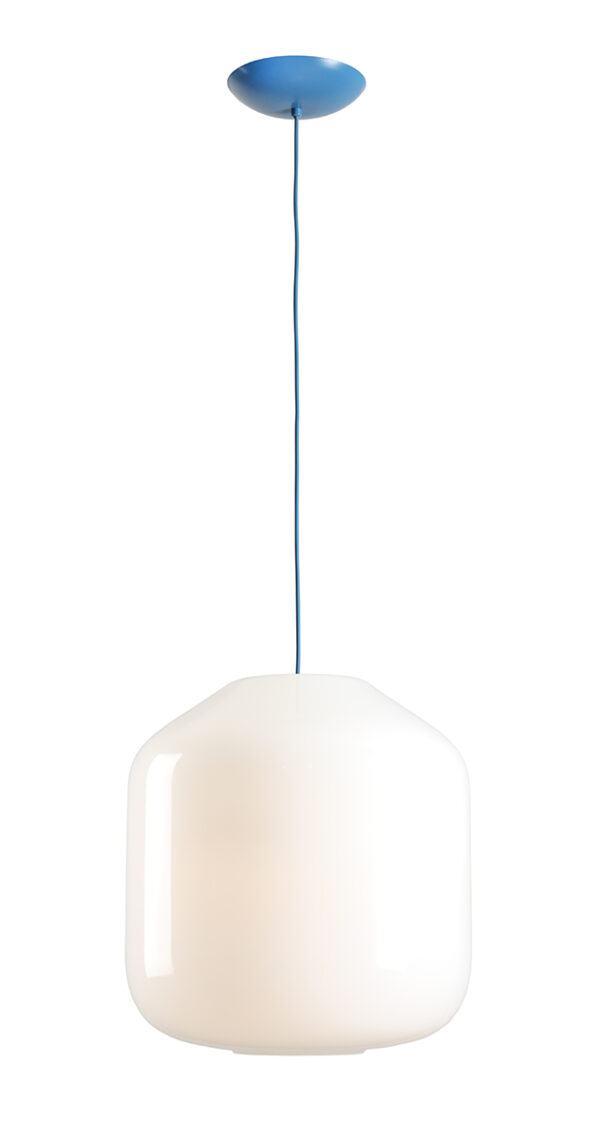 Lampa wisząca minimalistyczna Aldex FLASK XL 8500G31_XL biała / szafirowa 3×E27