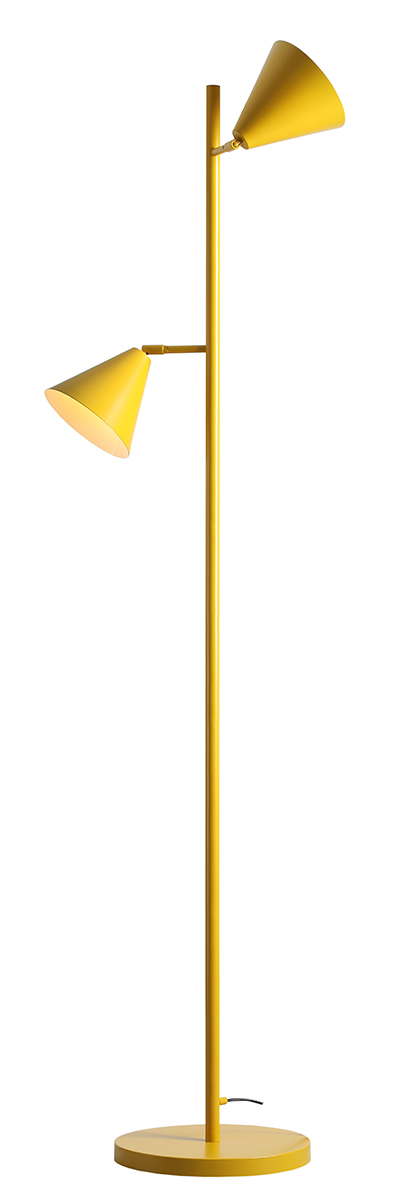 Lampa podłogowa minimalistyczna Aldex FORM 2 1108A14_2 musztardowa 2×E27