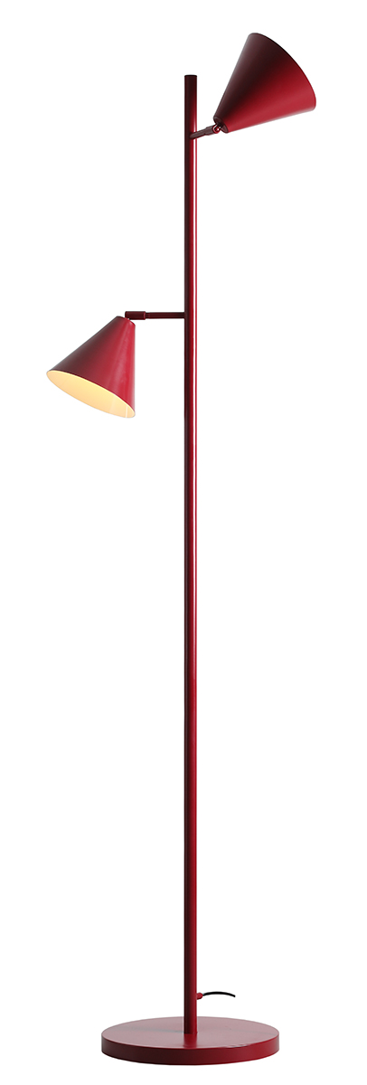 Lampa podłogowa minimalistyczna Aldex FORM 2 1108A15_2 bordowa 2×E27