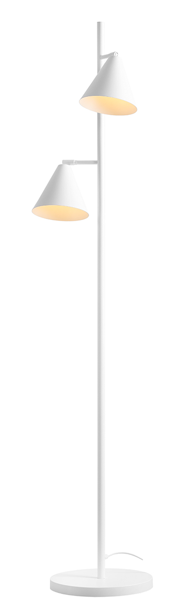 Lampa podłogowa minimalistyczna Aldex FORM 2 1108A_2 biała 2×E27
