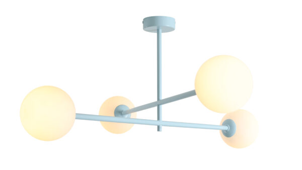 Plafon minimalistyczny Aldex PINNE 4 1080PL_L29 jasnoniebieski 4×E14