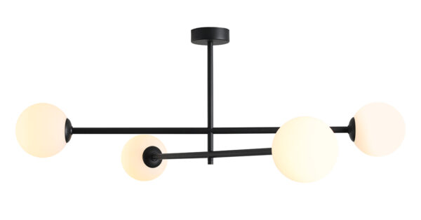 Plafon minimalistyczny Aldex PINNE 4 1080PL_L1 czarny 4×E14