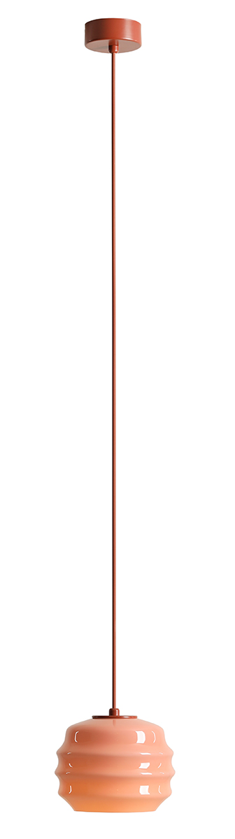 Lampa wisząca nowoczesna Aldex PUFF GLAZE 1160G24 ceglana 1×E27
