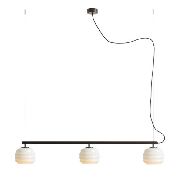 Lampa wisząca nowoczesna Aldex PUFF 3 1159E_28 brązowa mokka 3×E27
