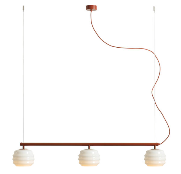 Lampa wisząca nowoczesna Aldex PUFF 3 1159E_24 ceglana 3×E27