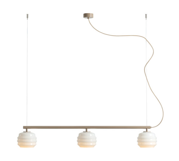 Lampa wisząca nowoczesna Aldex PUFF 3 1159E_17 beżowa 3×E27