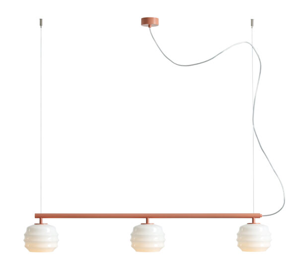 Lampa wisząca nowoczesna Aldex PUFF 3 1159E_11 koralowa 3×E27