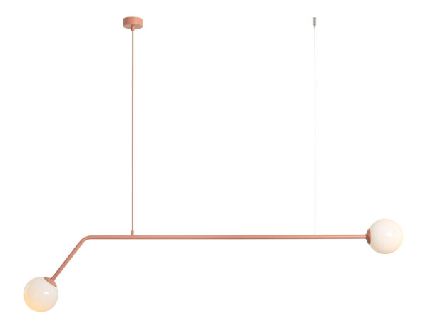 Lampa wisząca minimalistyczna Aldex PURE 2 1064H11 koralowa 2×E14