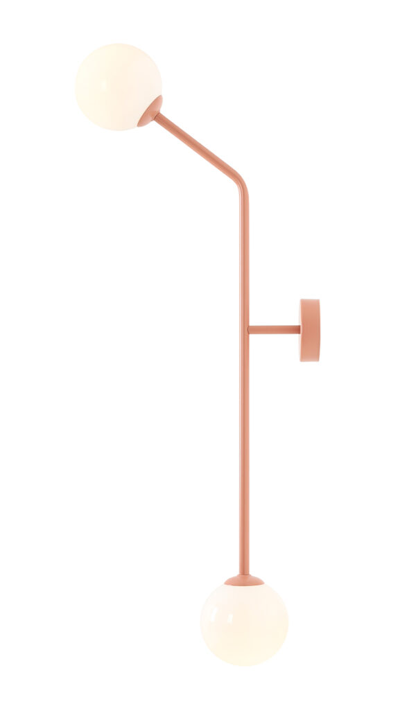 Kinkiet minimalistyczny Aldex PURE 2 PIONOWY 1064D11_2 koralowy 2×E14
