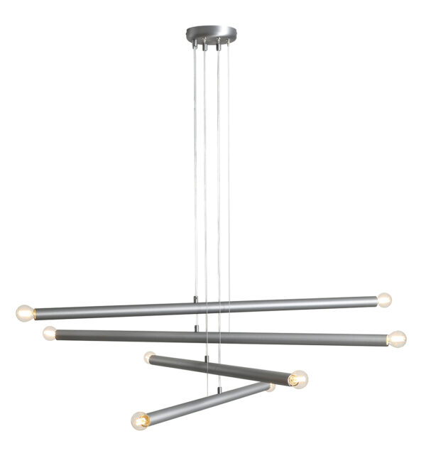 Lampa wisząca minimalistyczna Aldex TUBO 8 1072P5 stalowa 8×E14