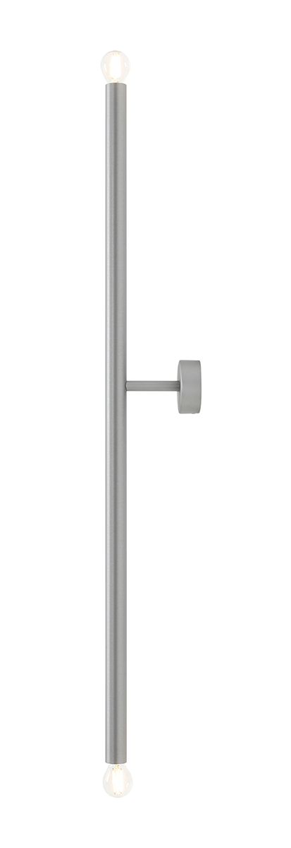 Kinkiet minimalistyczny Aldex TUBO 2 L 1072D5_L stalowy 2×E14