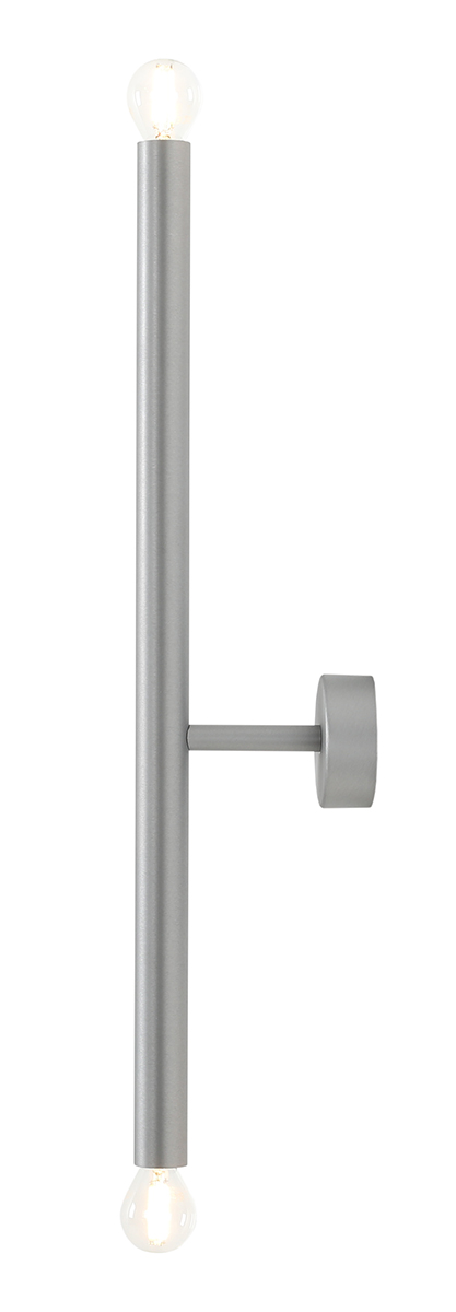 Kinkiet minimalistyczny Aldex TUBO 2 S 1072D5_S stalowy 2×E14