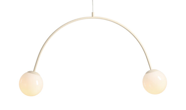 Lampa wisząca minimalistyczna Aldex UNA 2 1116H9 kremowa 2×E14