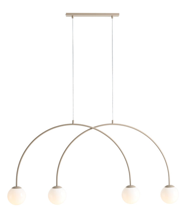 Lampa wisząca minimalistyczna Aldex UNA 4 S 1116L17_S beżowa 4×E14
