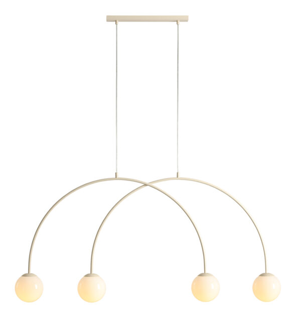Lampa wisząca minimalistyczna Aldex UNA 4 S 1116L9_S kremowa 4×E14