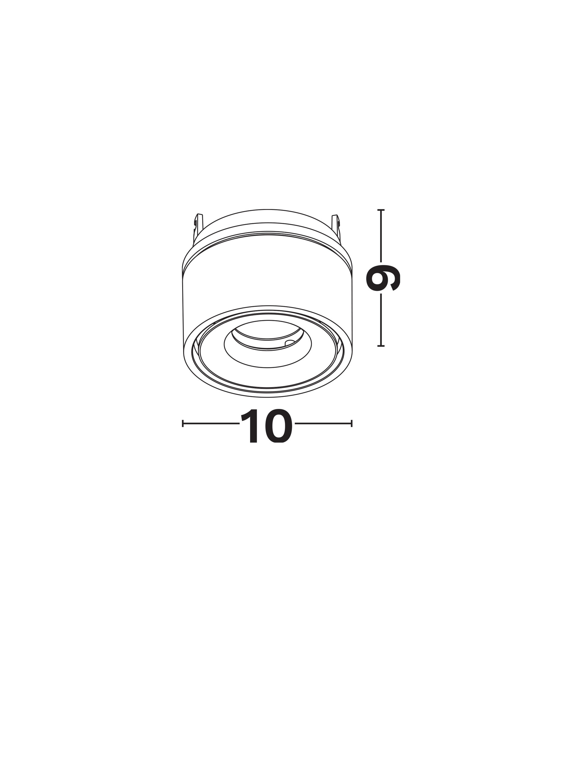 Oprawa wpuszczana nowoczesna Luces Exclusivas ALBACETE, czarna, LED 13 W 3000 K, Ø 10 cm – LE61360 - obrazek 2