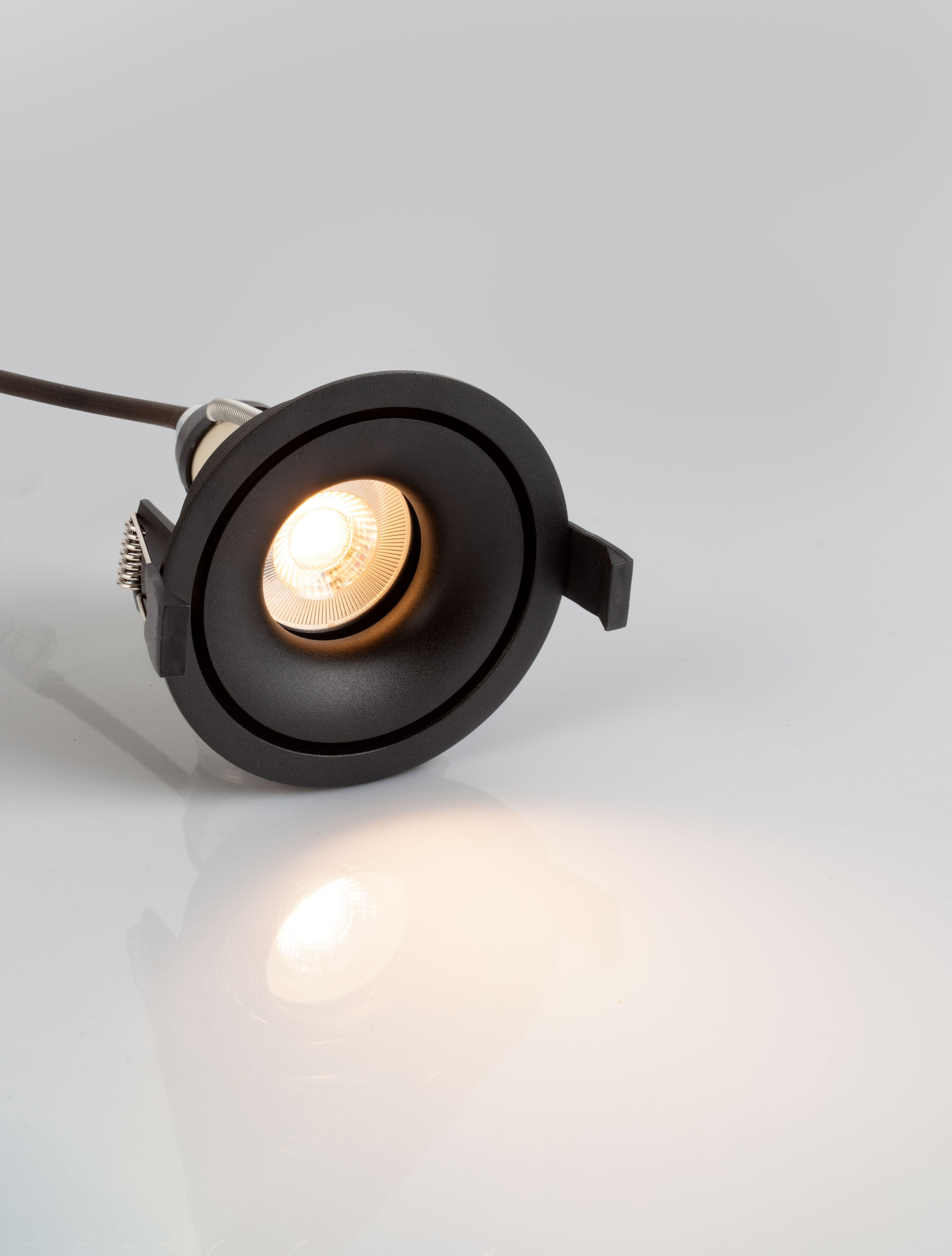 Oprawa wpuszczana nowoczesna Luces Exclusivas AYAMONTE, czarna, 1 × GU10, Ø 10,5 cm – LE61407