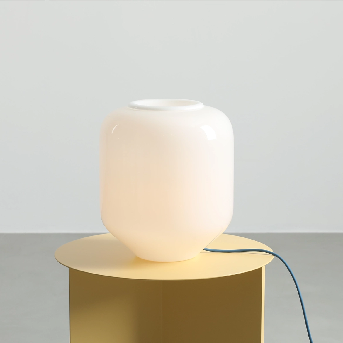 Lampa stołowa minimalistyczna Aldex FLASK L 8500B31_L biała / szafirowa 1×E27 - obrazek 3