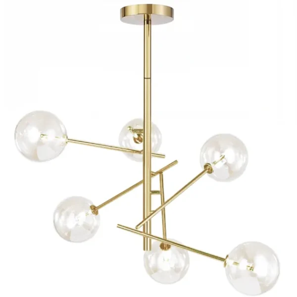 Lampa Wisząca Szklane Kule 6 szt APP919-6CP Złota