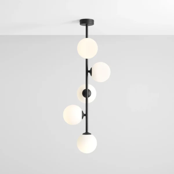 Plafon minimalistyczny Aldex LIBRA 5 1094PL_F1 czarny 5×E14