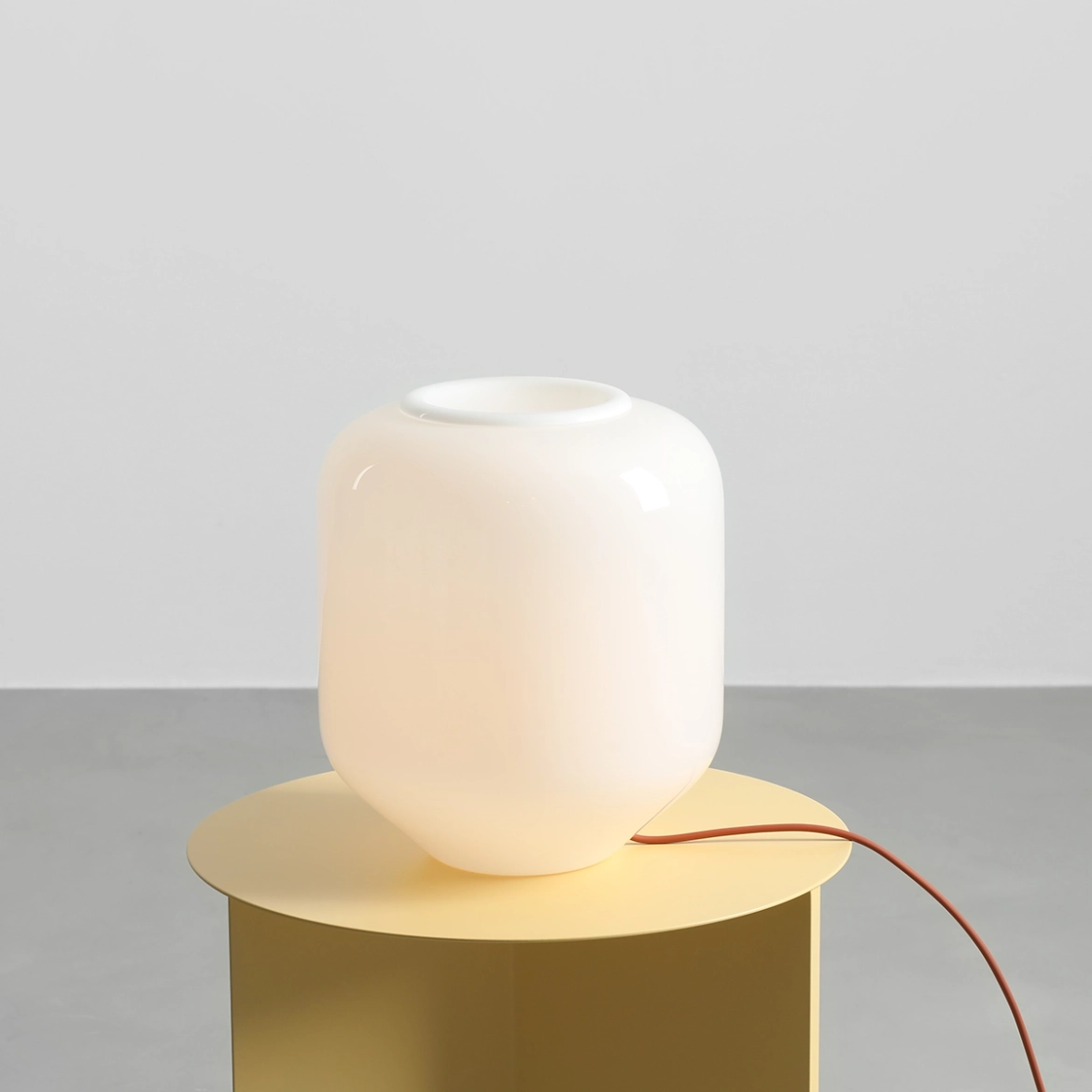 Lampa stołowa minimalistyczna Aldex FLASK L 8500B24_L biała / ceglana 1×E27 - obrazek 3