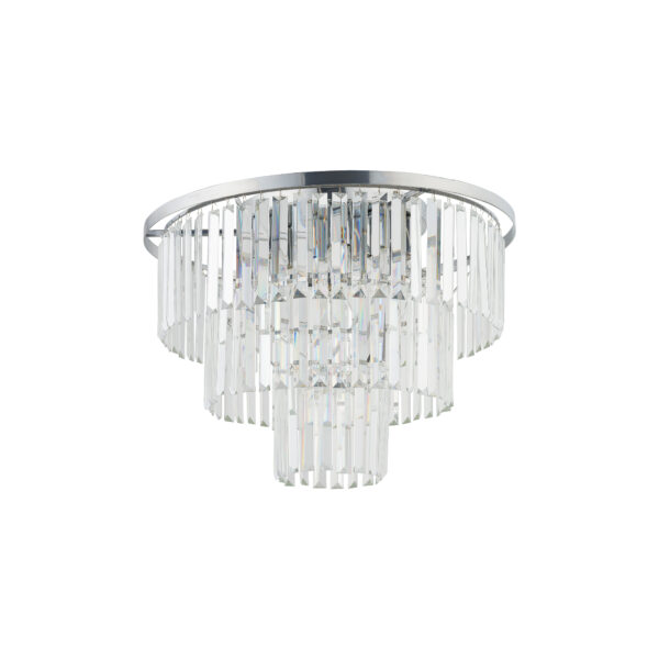 Żyrandol w stylu glamour CRISTAL M 7628, transparentny / srebrny, 9×E14 – Nowodvorski Lighting
