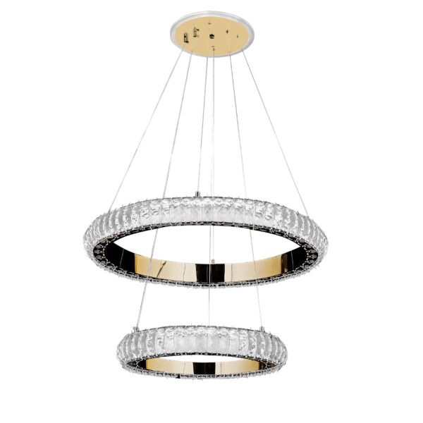 LAMPA WISZĄCA LED G043-2CP ZŁOTA