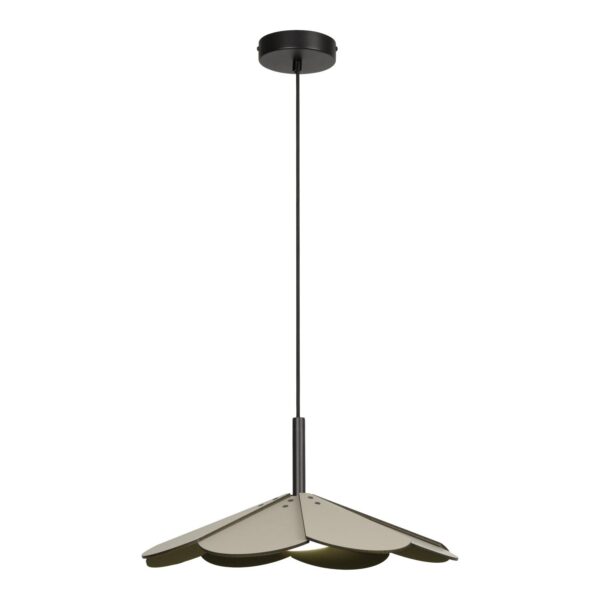 Lampa wisząca japandi Lucide BLOMSTER — zielona, LED 9 W, Ø 47 cm — 77493/07/33
