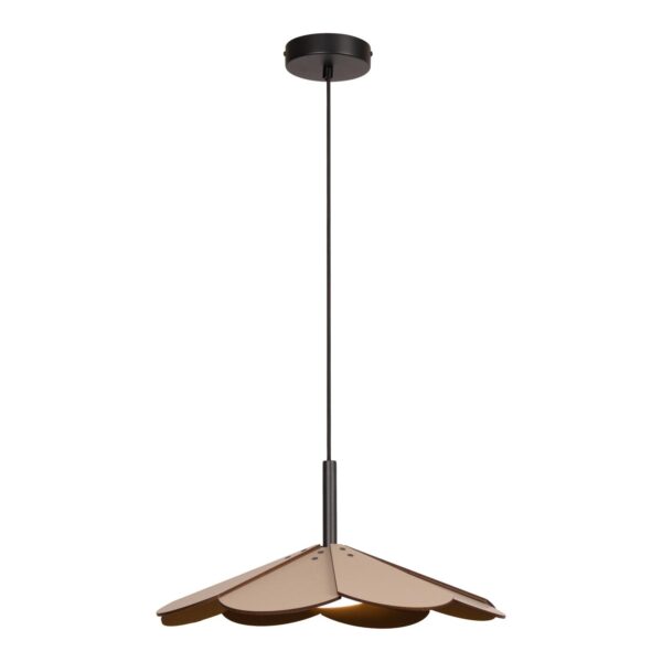Lampa wisząca japandi Lucide BLOMSTER — taupe, LED 9 W, Ø 47 cm — 77493/07/41