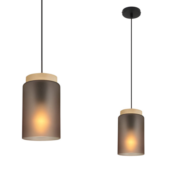 LAMPA SUFITOWA WISZĄCA APP1810-1CP Frosted Grey
