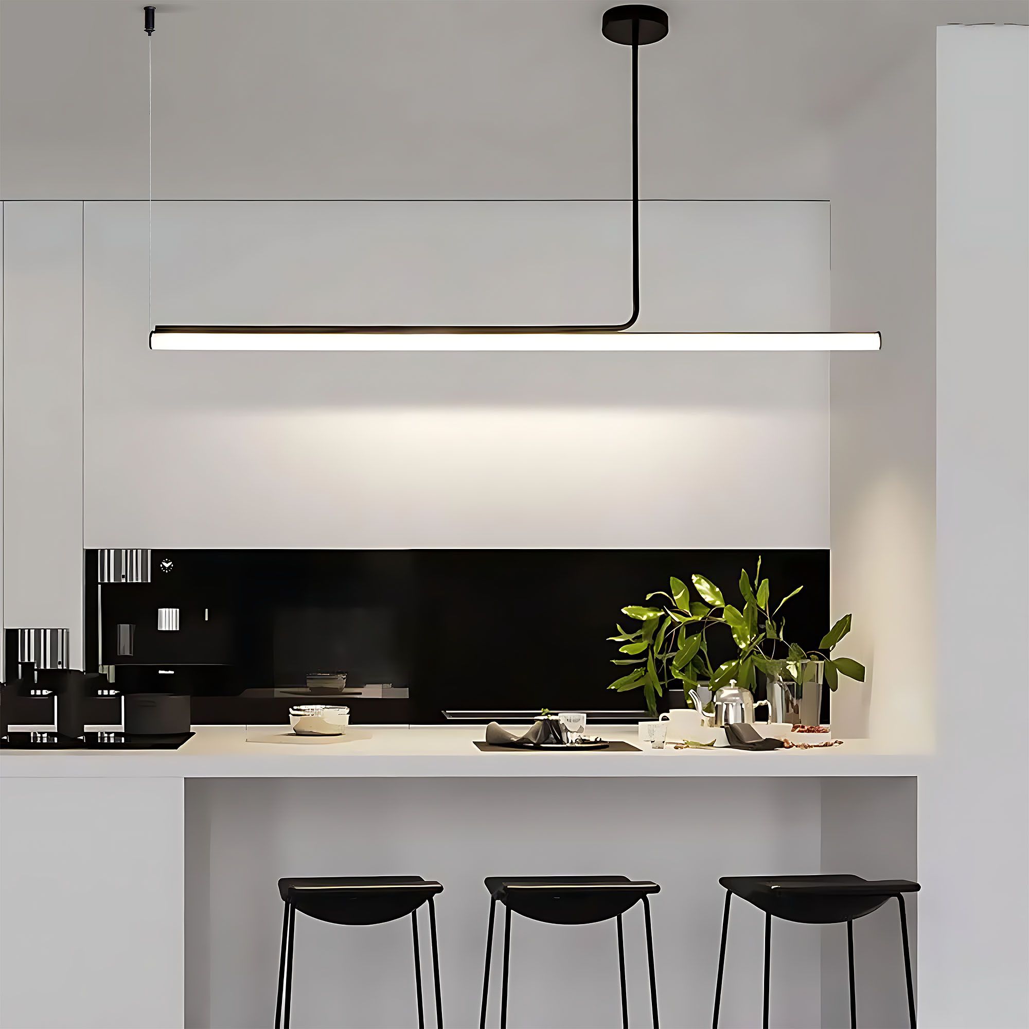 LAMPA SUFITOWA WISZĄCA LED APP1660-CP Black 140cm - obrazek 5