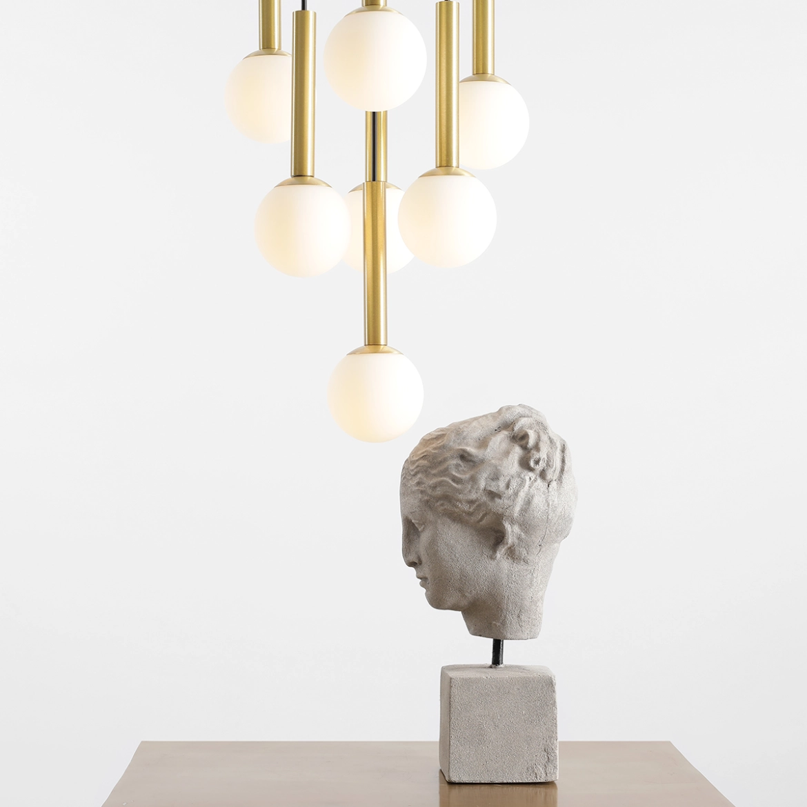 Lampa wisząca nowoczesna Aldex RIU 7 RING 1103T1 mosiężna / czarna 7×G9 - obrazek 2