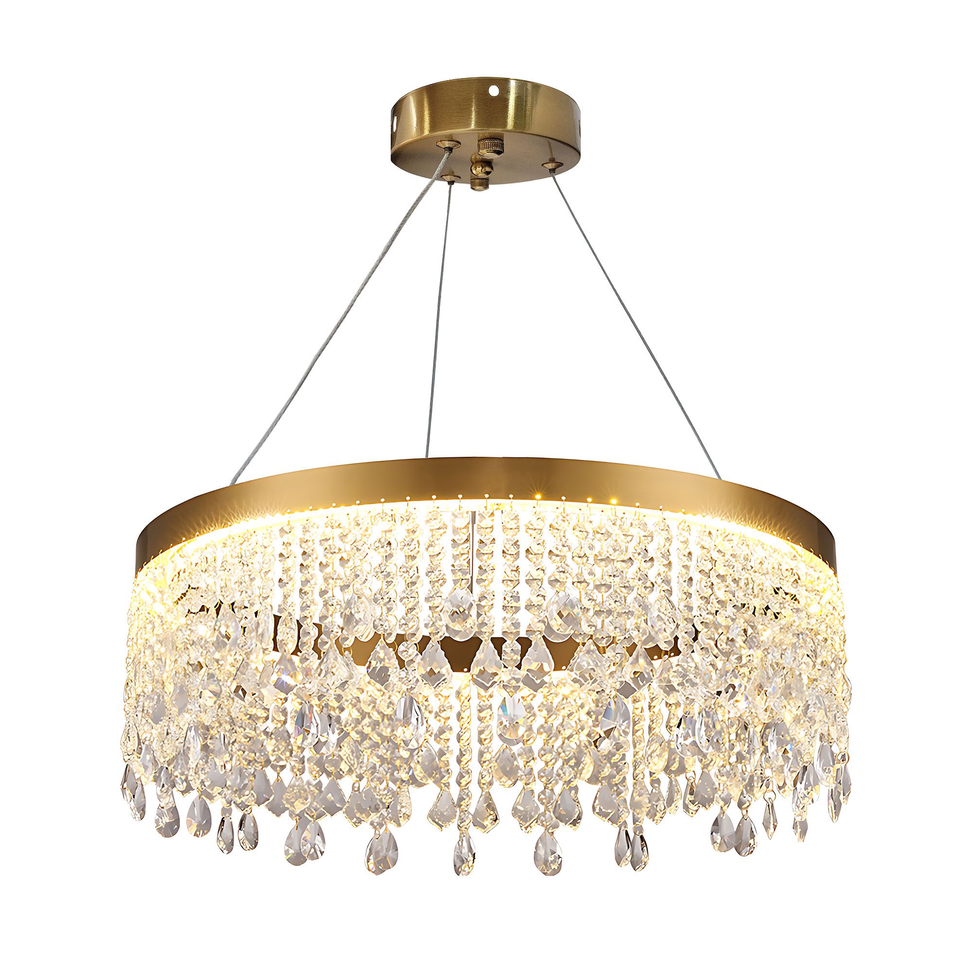 LAMPA SUFITOWA WISZĄCA LED APP1731-1CP Złota 60cm