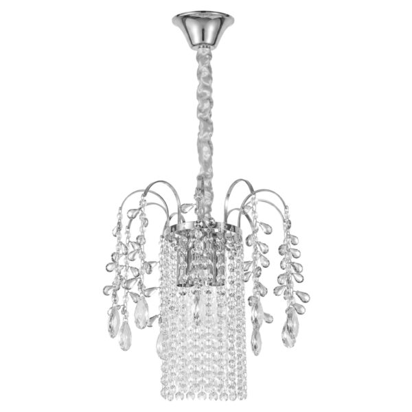 Lampa Wisząca z Kryształami SWE089-CP 30cm Chrom
