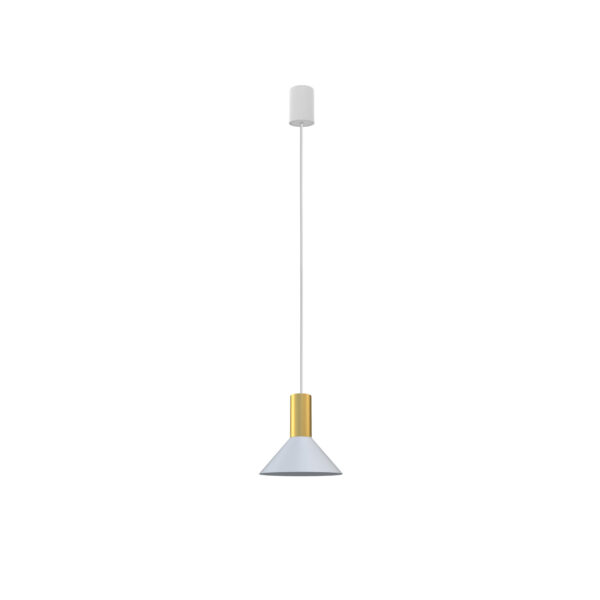 Lampa wisząca nowoczesna HERMANOS A 8040, biała / mosiądz, 1×GU10 – Nowodvorski Lighting