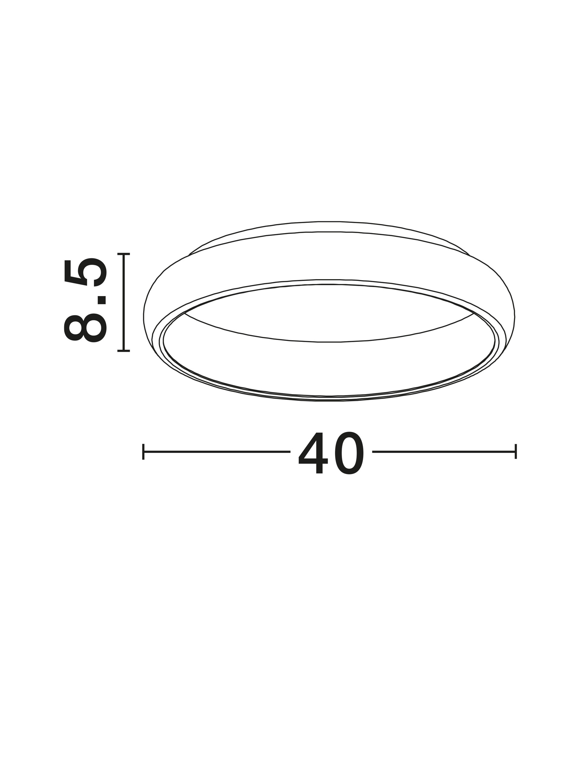 Plafon nowoczesny Luces Exclusivas TOLU, biały, LED 32 W 3000 K, Ø 40 cm – LE41505 - obrazek 6