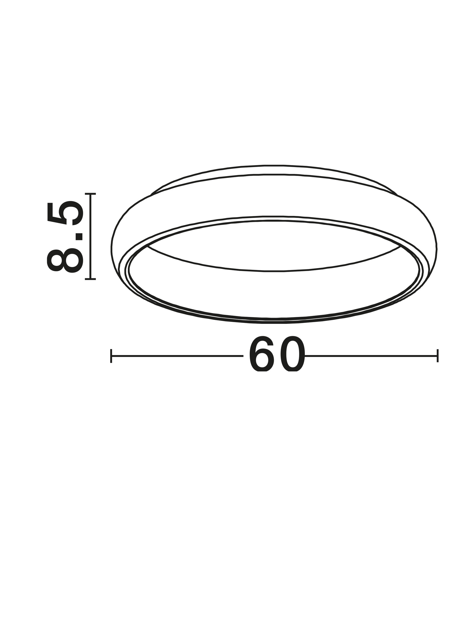 Plafon nowoczesny Luces Exclusivas TOLU, biały, LED 50 W 3000 K, Ø 60 cm – LE41507 - obrazek 6