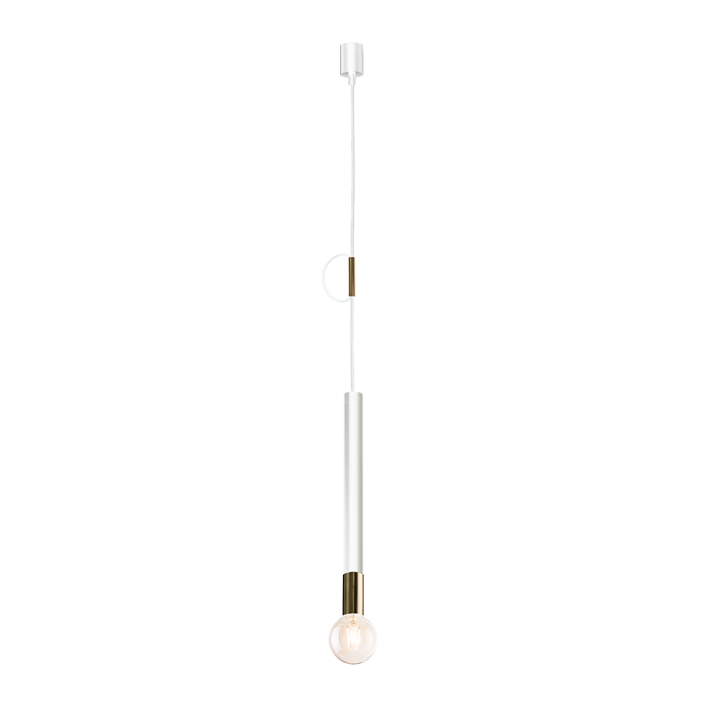 Lampa wisząca Antigo DAVI – biała / mosiądz, mosiądz połysk – 8933