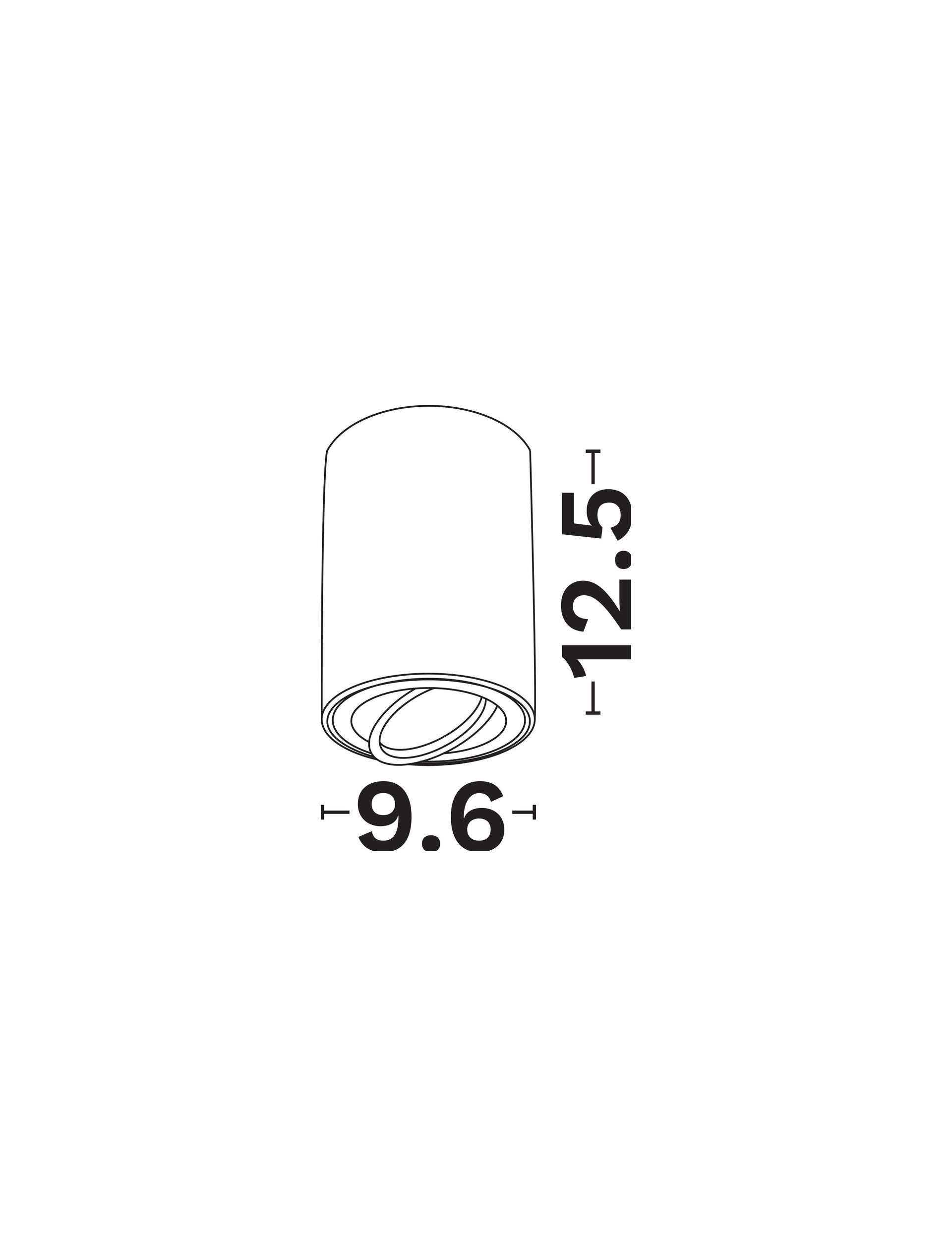 Reflektor sufitowy minimalistyczny Luces Exclusivas CARRIZAL, czarny, 1 × GU10, Ø 9,6 cm – LE61429 - obrazek 3