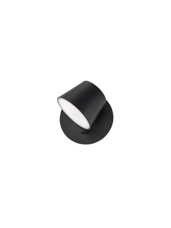 Kinkiet minimalistyczny Luces Exclusivas CORIA, czarny, LED 6 W 3000 K, szer. 12 cm – LE42242