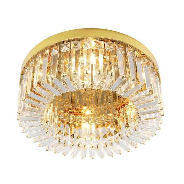 LAMPA KRYSZTAŁOWA PLAFON APP1728-6C 50 cm ZŁOTA
